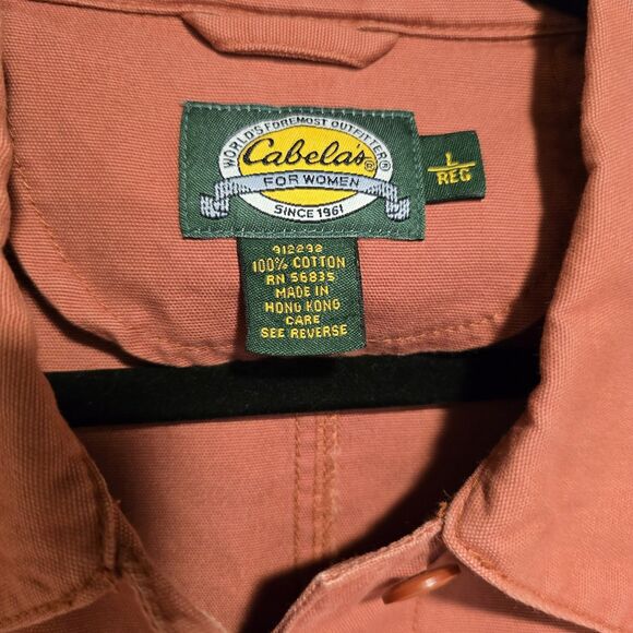 Vintage Cabelas Chore Barn Jacket Large Women Western Outdoor 90s Cottage Casual - Picture 8 of 9